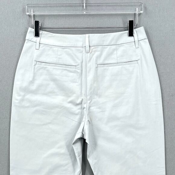 WILDFANG The Ace Crop Pant Womens 6 Light Gray High Rise Cotton Tapered Chino - Picture 4 of 16